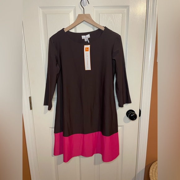 Jude Connally Perry Dress in Brown/Berry Combo Size Large NWT - Picture 3 of 9